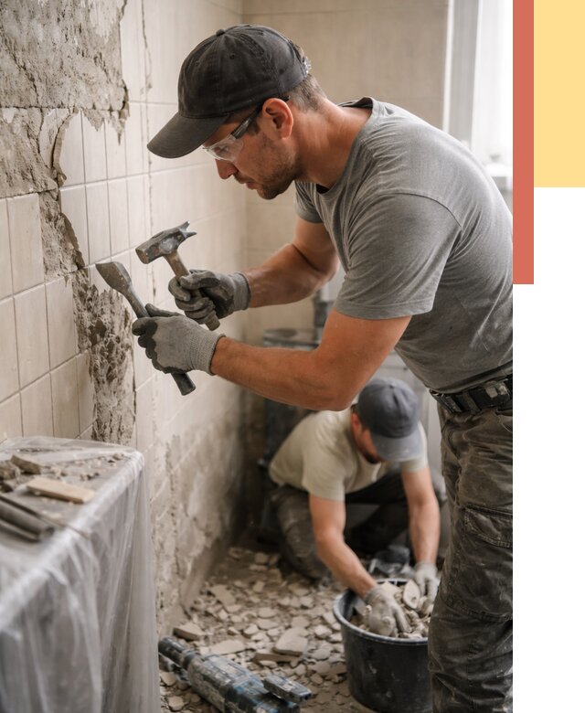 Демонтаж плитки со стен в донском от 861 руб. — быстро и недорого | ОТДЕЛОЧНИК-Днс