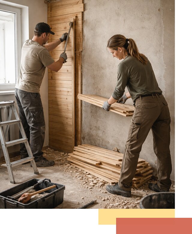 Демонтаж вагонки со стен в донском — профессиональный демонтаж