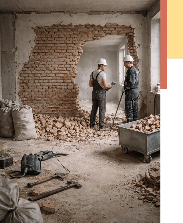 Демонтаж кирпичных стен в донском от 4255 руб. — быстро, недорого, под ключ | ОТДЕЛОЧНИК-Днс