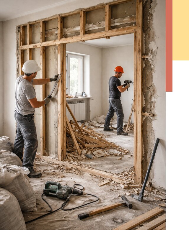 Демонтаж деревянных перегородок в донском от 3242 руб. — быстро и недорого | ОТДЕЛОЧНИК-Днс