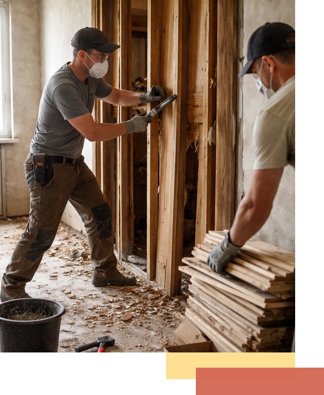 Демонтаж деревянных перегородок в донском быстро и аккуратно