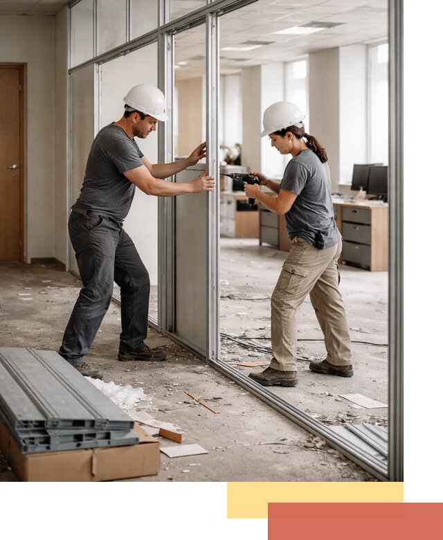 Демонтаж алюминиевых перегородок в донском быстро и аккуратно