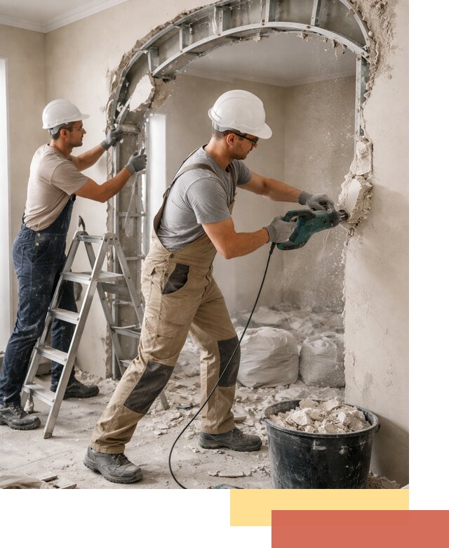 Демонтаж гипсокартонной арки в донском быстро и аккуратно