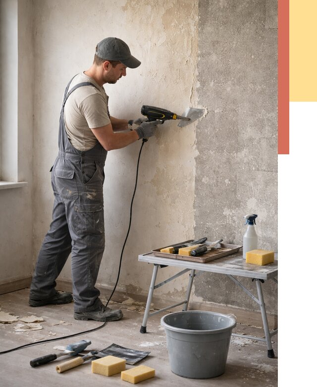 Очистка стен от клея в донском от 1874 руб. — снятие и удаление клея со стен | ОТДЕЛОЧНИК-Днс