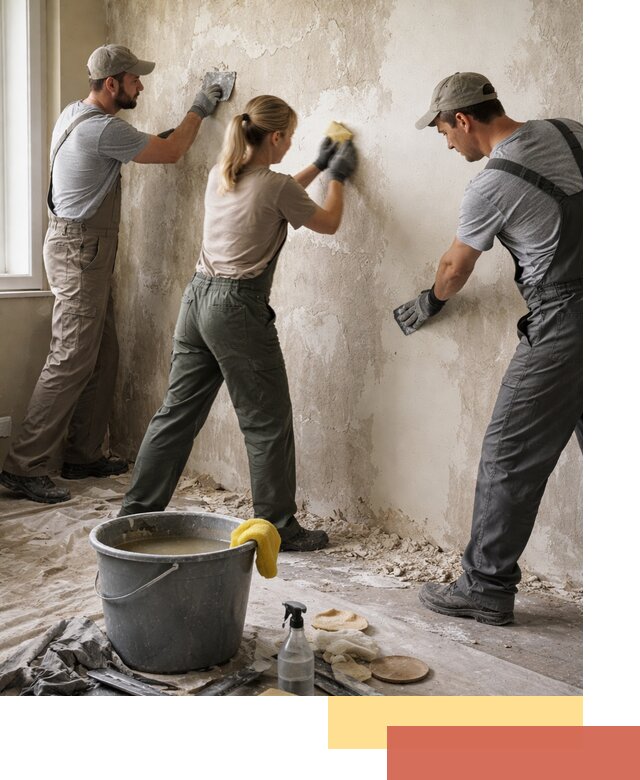 Очистка стен от клея и грунтовки в донском качественно и быстро