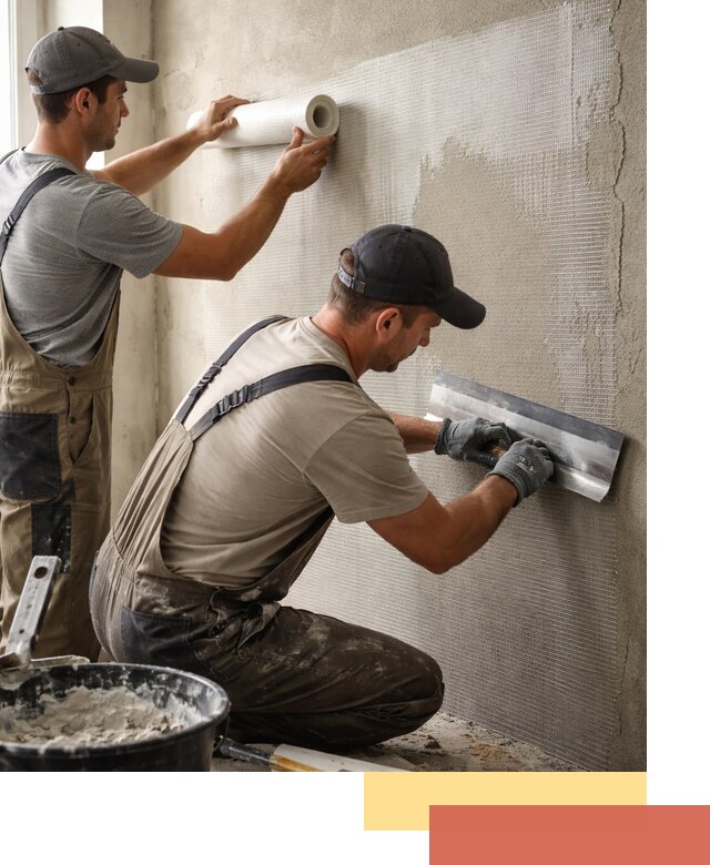 Армирование стен стеклосеткой в донском для прочной отделки