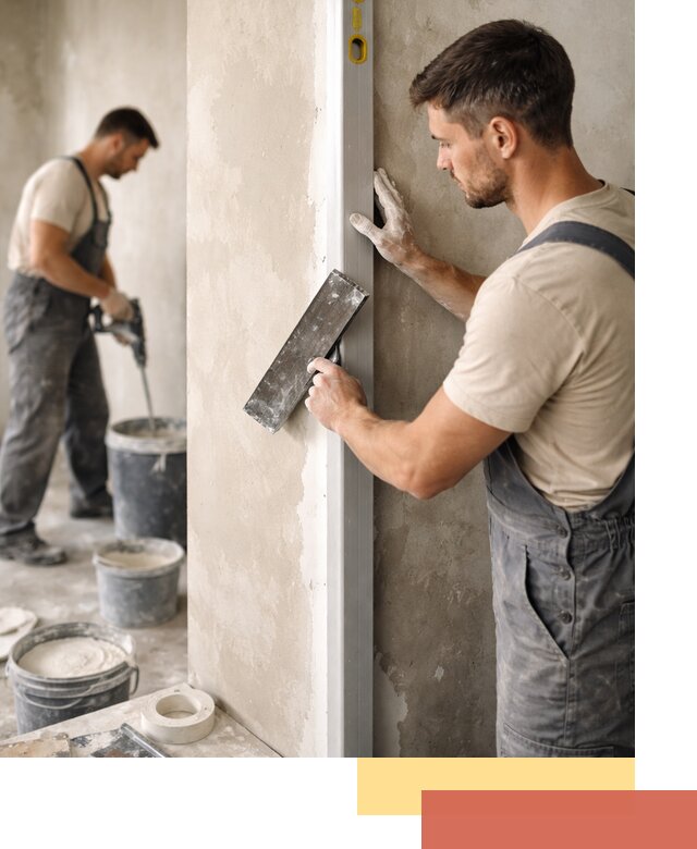 Выведение углов стен в донском: монтаж и оштукатуривание