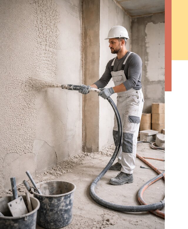 Машинная штукатурка стен в донском под ключ от 6586 руб./м2 | ОТДЕЛОЧНИК-Днс