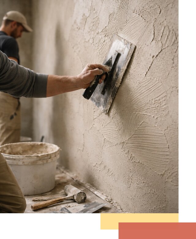 Фактурная штукатурка стен в донском — монтаж, отделка, реставрация