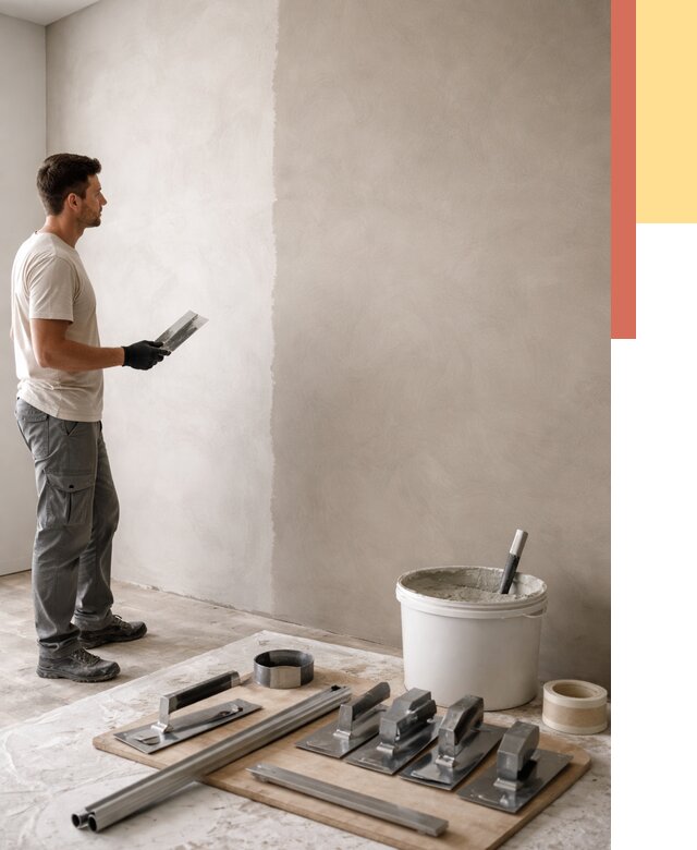 Нанесение микроцемента на стены в донском от 3242 руб./м2 под ключ | ОТДЕЛОЧНИК-Днс