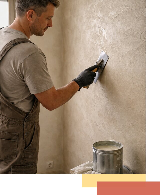 Нанесение воска на штукатурку в донском для защиты и блеска