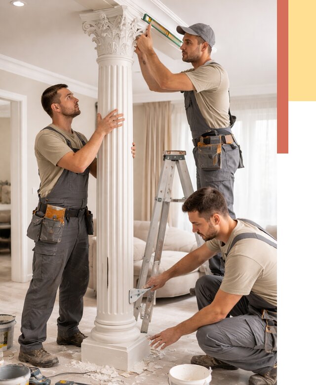 Установка декоративных колонн в донском от 12158 руб. под ключ | ОТДЕЛОЧНИК-Днс