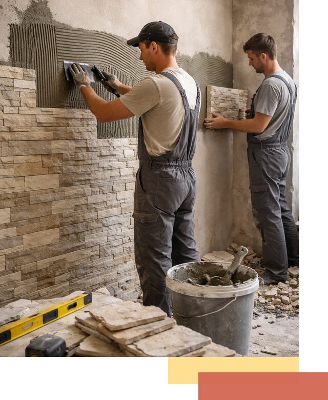 Монтаж искусственного камня в донском — облицовка стен и фасадов