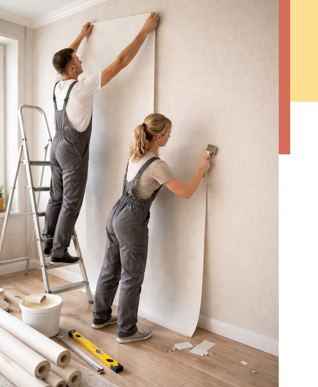 Поклейка флизелиновых обоев в донском от 6079 руб. | Быстро и недорого — ОТДЕЛОЧНИК-Днс