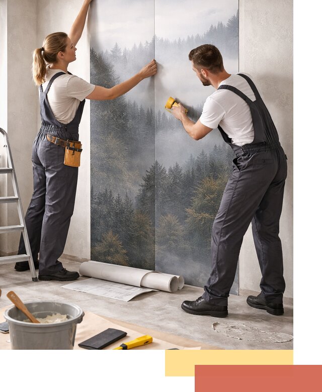 Поклейка фотообоев профессионально в донском под ключ