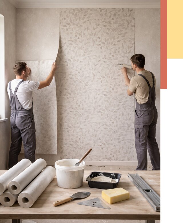 Поклейка обоев с подбором рисунка в донском от 3546 руб. | ОТДЕЛОЧНИК-Днс - быстро и недорого