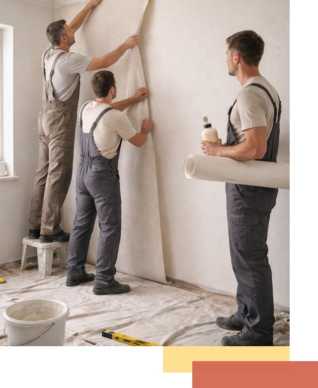 Оклейка стен обоями в донском — качественно и профессионально