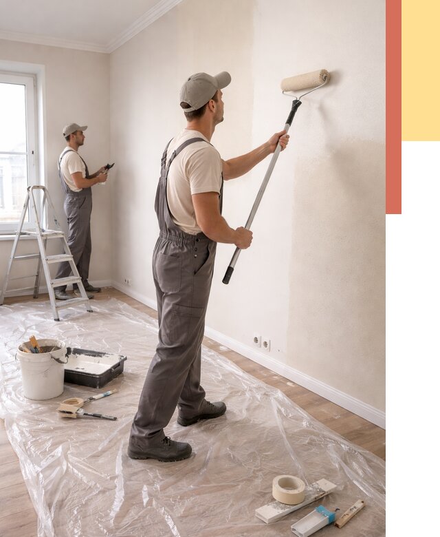 Покраска стен акриловой краской в донском от 3546 руб./м² — быстро и недорого | ОТДЕЛОЧНИК-Днс