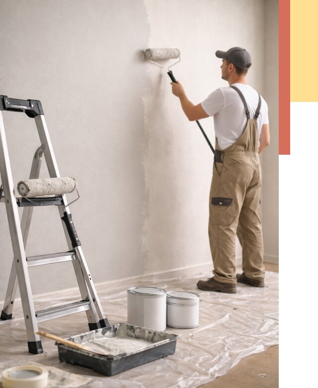 Покраска стен латексной краской в донском от 4559 руб. за м2 | ОТДЕЛОЧНИК-Днс