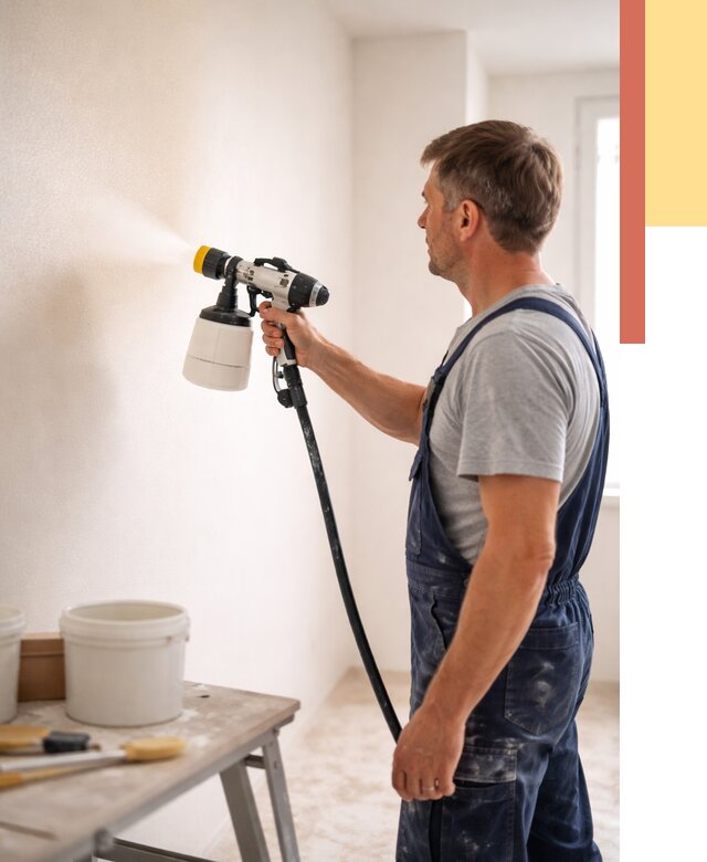 Покраска стен краскопультом в донском от 7599 руб. — механизированная покраска | ОТДЕЛОЧНИК-Днс