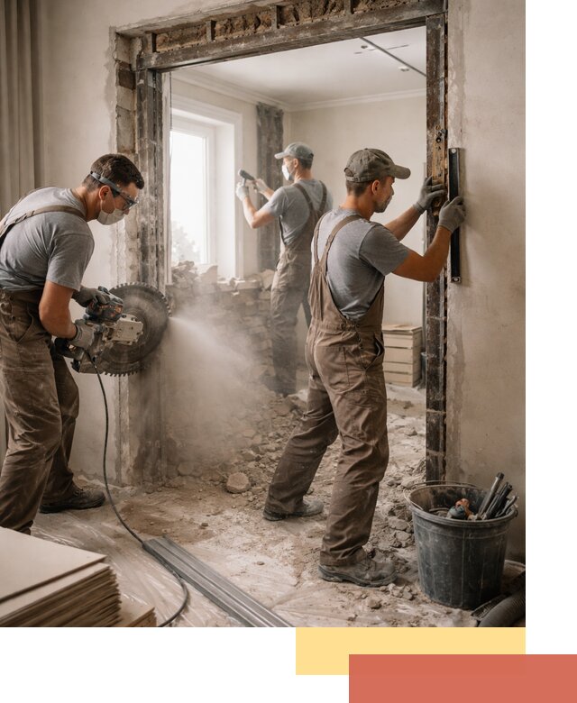 Расширение дверного проема под установку новой двери в донском