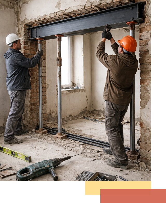 Усиление проема в стене в донском для расширения и безопасности