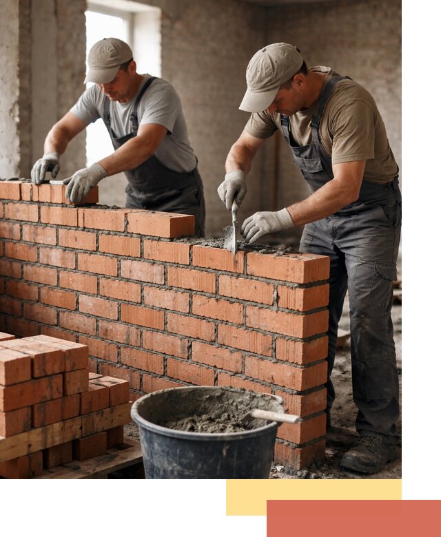 Кладка кирпичных перегородок под ключ в донском