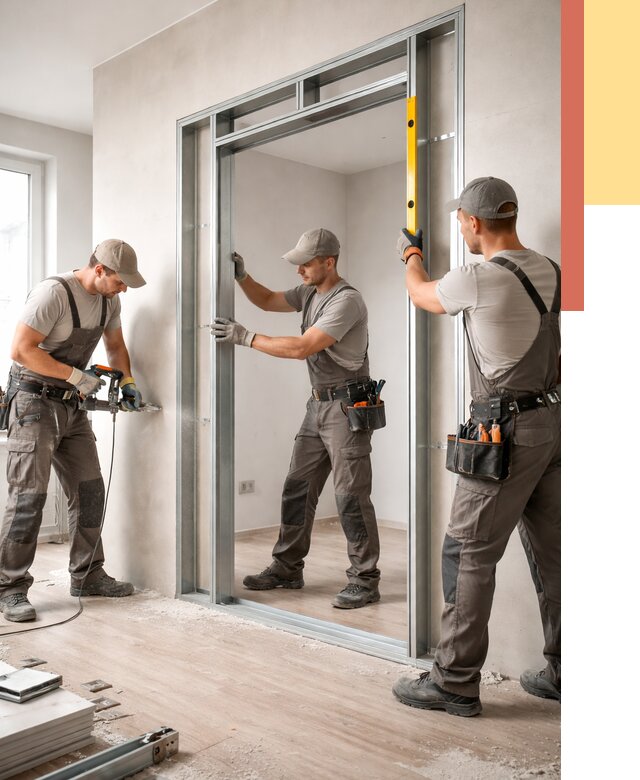 Устройство дверного проема в перегородке в донском от 4559 руб. под ключ | ОТДЕЛОЧНИК-Днс