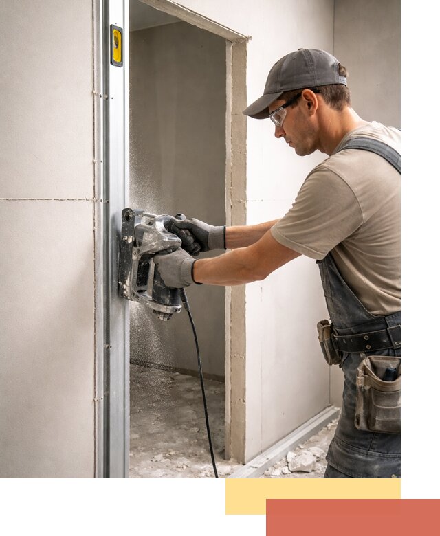 Устройство дверного проема в перегородке в донском