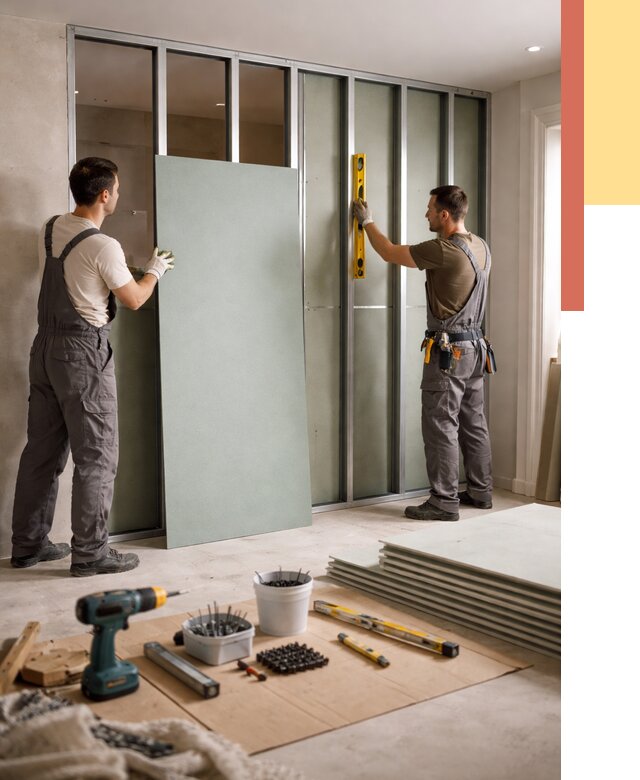 Перегородка из влагостойкого гипсокартона в донском от 4863 руб. — монтаж под ключ | ОТДЕЛОЧНИК-Днс