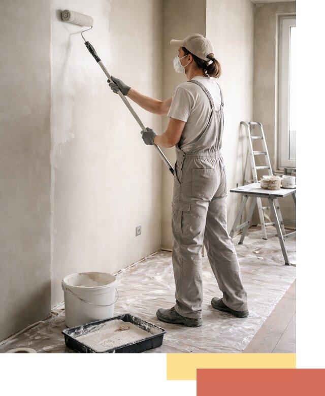 Покраска перегородок из гипсокартона в донском качественно и недорого