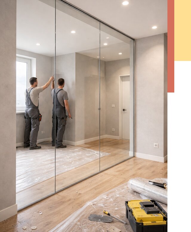 Безрамные стеклянные перегородки в донском — монтаж от 9625 руб. | ОТДЕЛОЧНИК-Днс