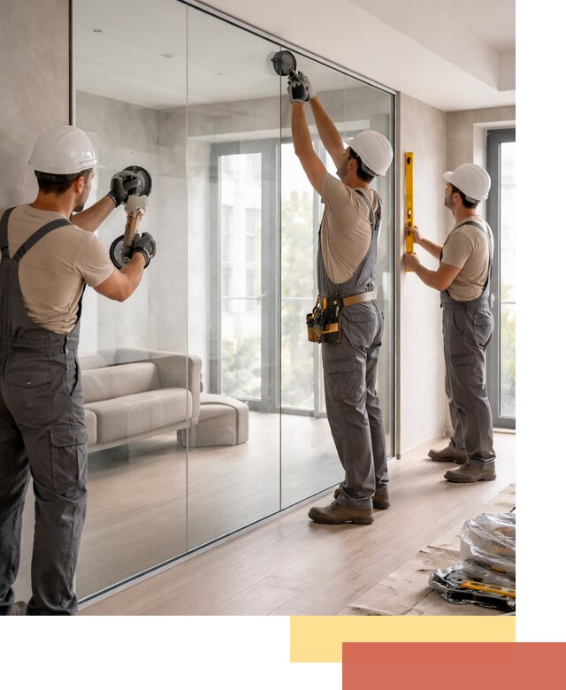 Перегородки из закаленного стекла в донском для офисов и квартир