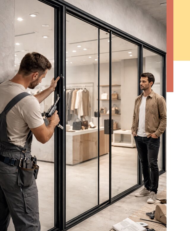 Стеклянные перегородки для магазинов в донском от 8308 руб. под ключ | ОТДЕЛОЧНИК-Днс