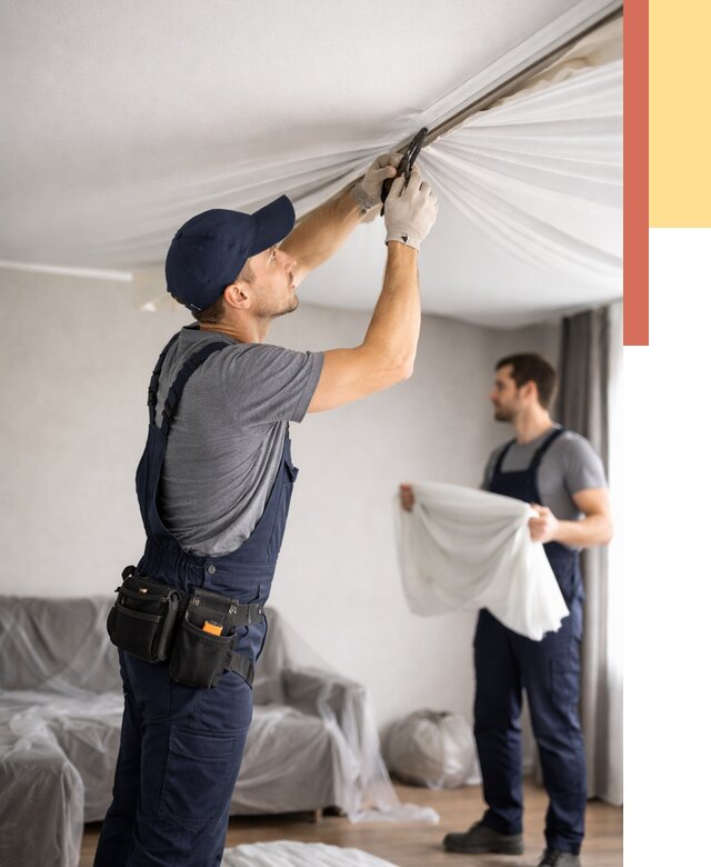 Демонтаж натяжного потолка в донском от 4559 руб. — снятие и разбор под ключ | ОТДЕЛОЧНИК-Днс