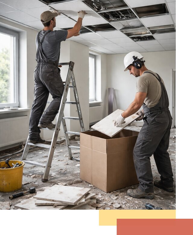 Демонтаж потолочной плитки в донском быстро и аккуратно