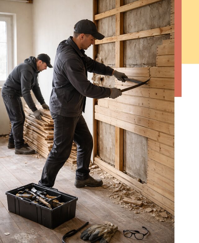 Демонтаж вагонки в донском от 3850 руб/м2 — быстро и недорого | ОТДЕЛОЧНИК-Днс