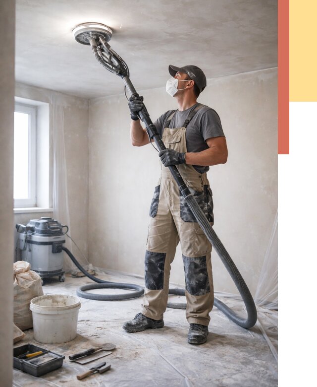 Шлифовка потолка в донском от 3546 руб. — услуги шлифования потолка | ОТДЕЛОЧНИК-Днс