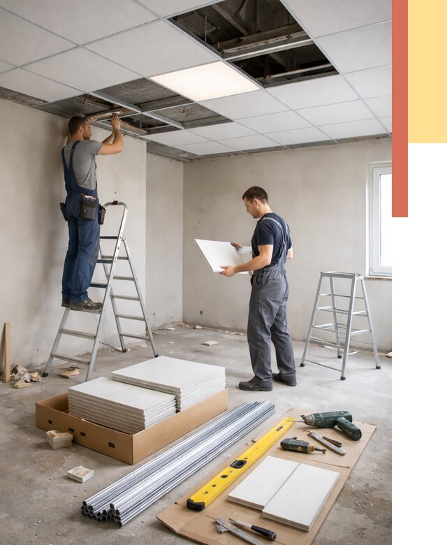 Монтаж потолка армстронг в донском от 4559 руб/м2 — быстрая установка под ключ | ОТДЕЛОЧНИК-Днс