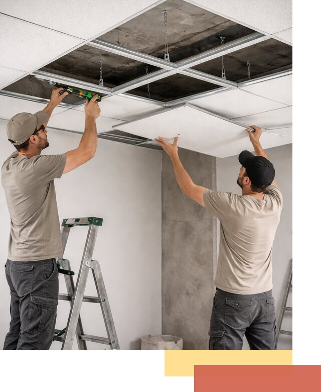 Монтаж потолка Армстронг под ключ в донском