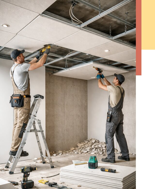 Монтаж акустического потолка в донском от 6586 руб/м2 — быстро и недорого | ОТДЕЛОЧНИК-Днс