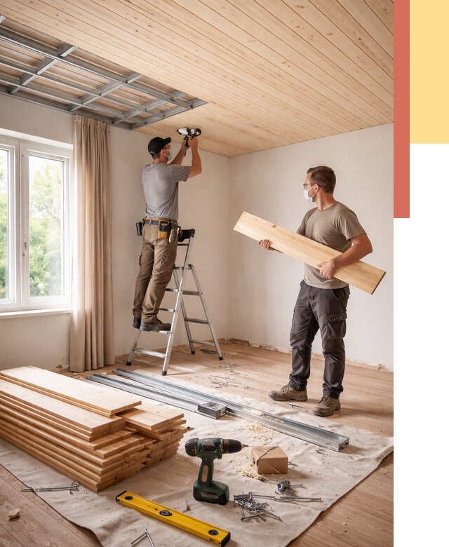 Монтаж потолка из вагонки в донском от 6586 руб. | Быстро и недорого — ОТДЕЛОЧНИК-Днс