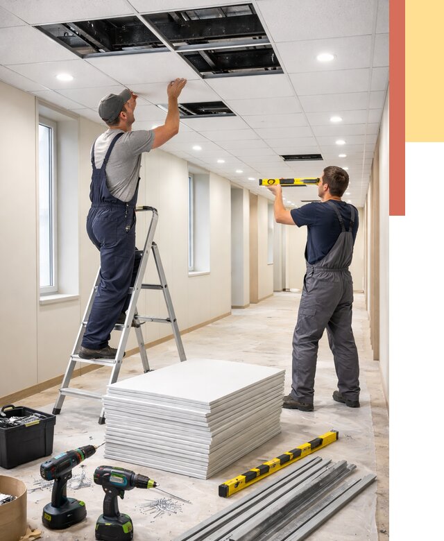 Ремонт потолка Армстронг в донском от 4559 руб. — быстро и недорого | ОТДЕЛОЧНИК-Днс