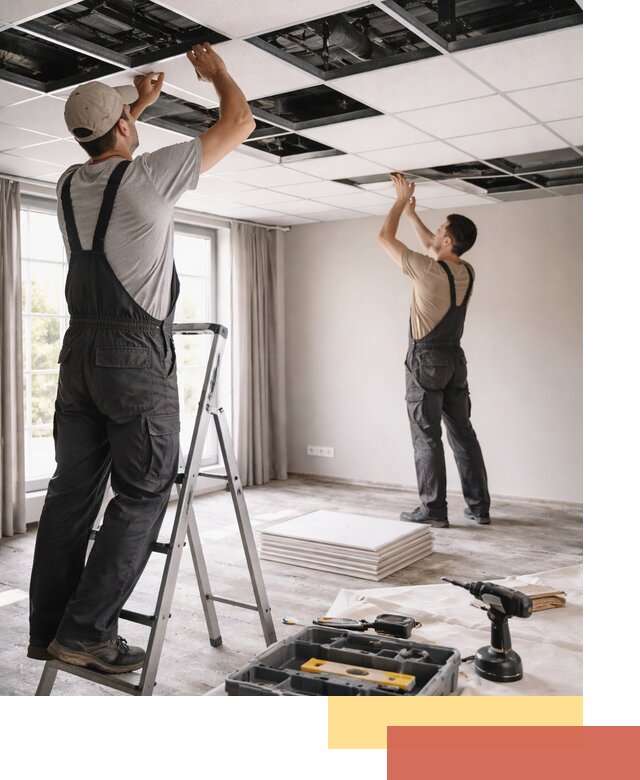 Замена плит подвесного потолка в донском быстро и качественно