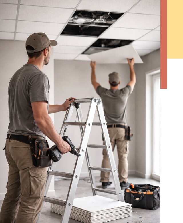 Обслуживание подвесного потолка в донском от 3546 руб. — быстро и недорого | ОТДЕЛОЧНИК-Днс