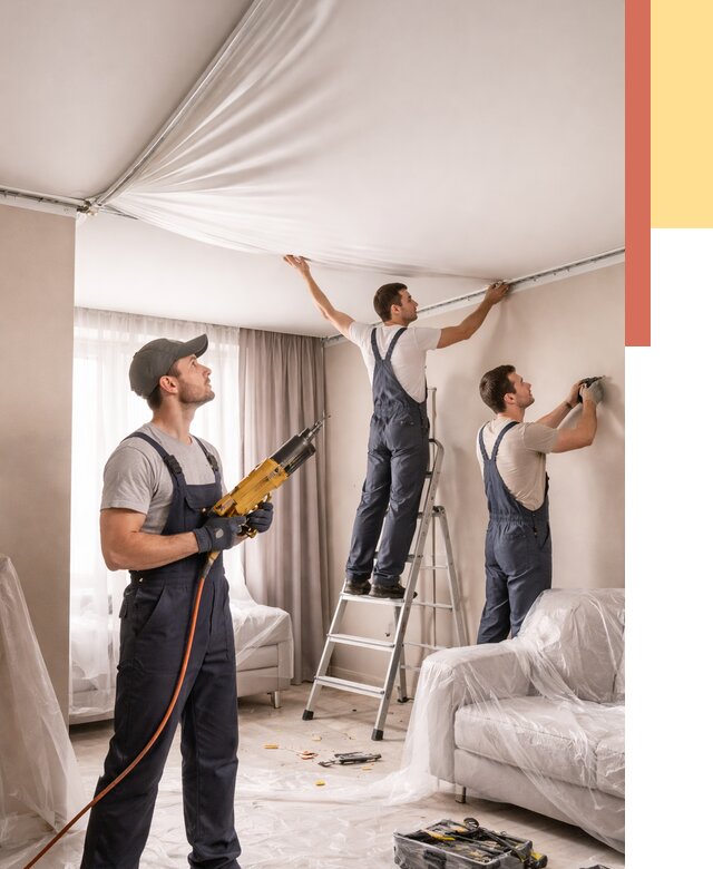 Установка натяжного потолка в донском от 4559 руб. | Быстро и недорого — ОТДЕЛОЧНИК-Днс