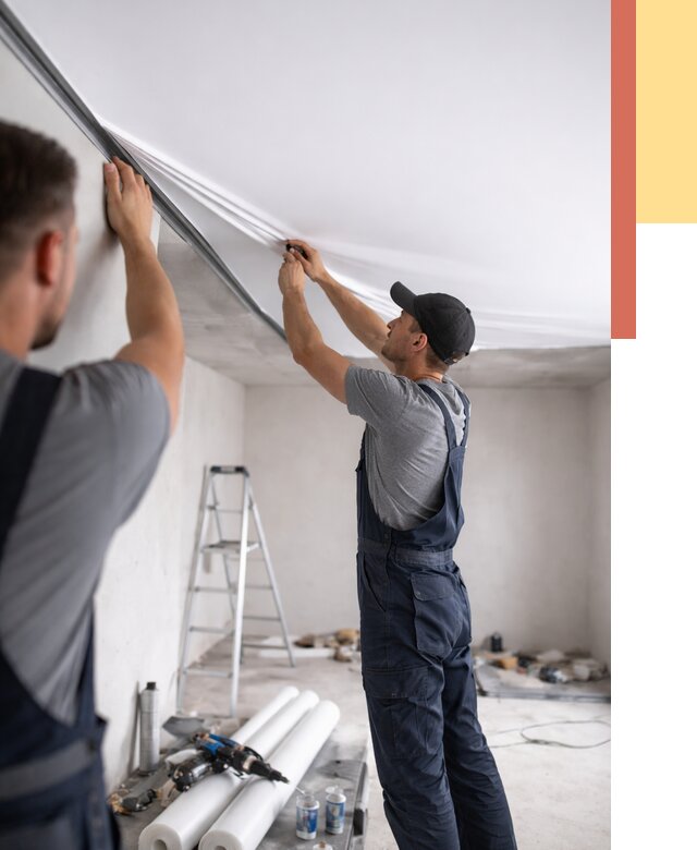 Монтаж матового натяжного потолка в донском от 4559 руб./м² — быстро и недорого | ОТДЕЛОЧНИК-Днс