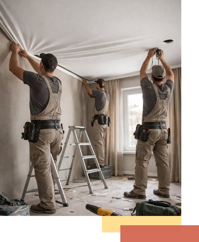 Монтаж матового натяжного потолка в донском качественно и быстро