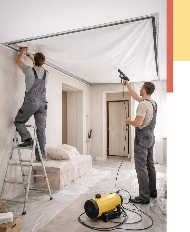 Монтаж натяжного потолка в прихожей в донском от 2685 руб. под ключ | ОТДЕЛОЧНИК-Днс