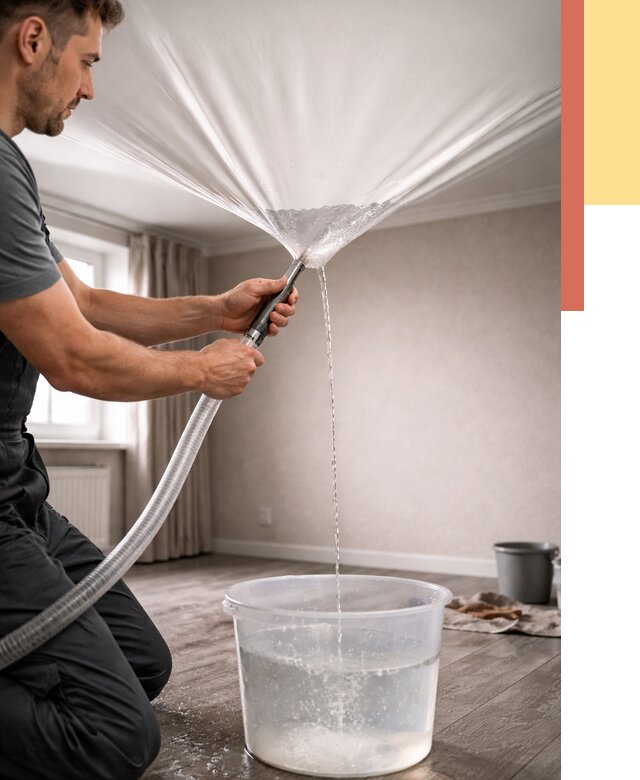 Слив воды с натяжного потолка в донском от 2533 руб. быстро и недорого | ОТДЕЛОЧНИК-Днс